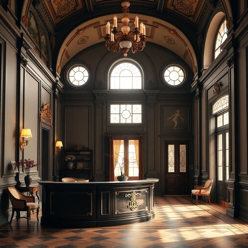 Recepce kanceláře Atelier Praha v historické budově v Olomouci